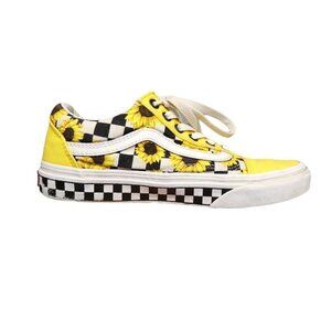 Rare Vans Unisex Old Skool Customs Sunflowers‎ Shoes Size Women 7.5 Mens 6